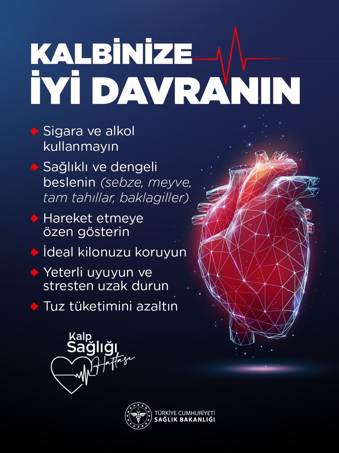 Bakanlıktan hayati uyarı: Kalbinizi korumak sizin elinizde