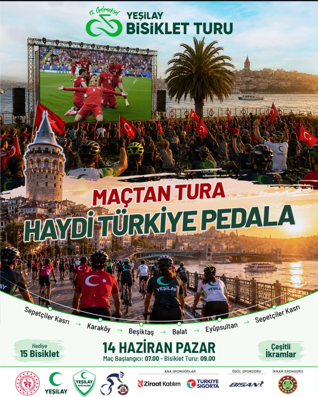 Yeşilay bisiklet turu için geri sayım başladı